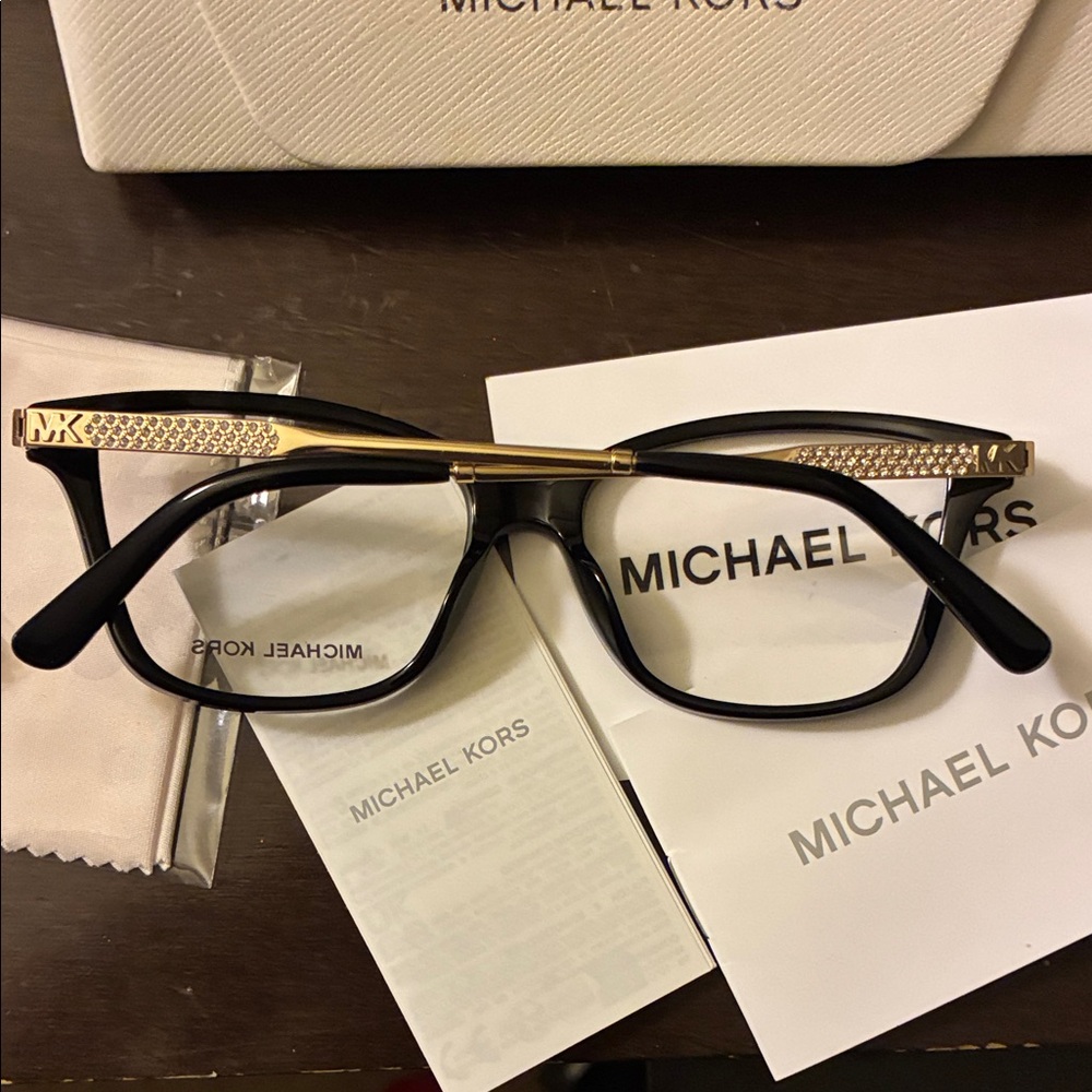 NEW Michael Kors Black and Gold Glasses - Picture 4 of 7